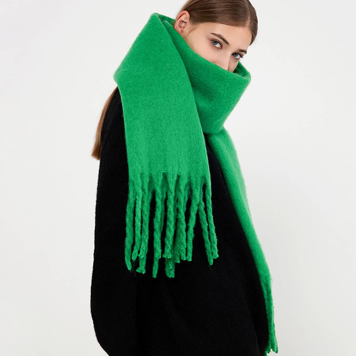 Ginger Soft Mohair Feel Scarf
