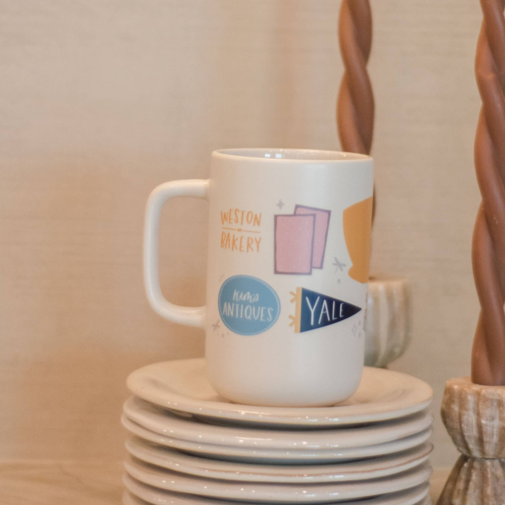 Stars Hollow Tall Ceramic Coffee Mug