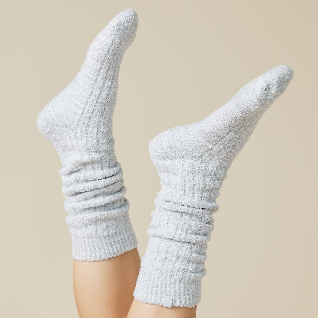 Women's Heather Black Slouchy Marshmallow Socks