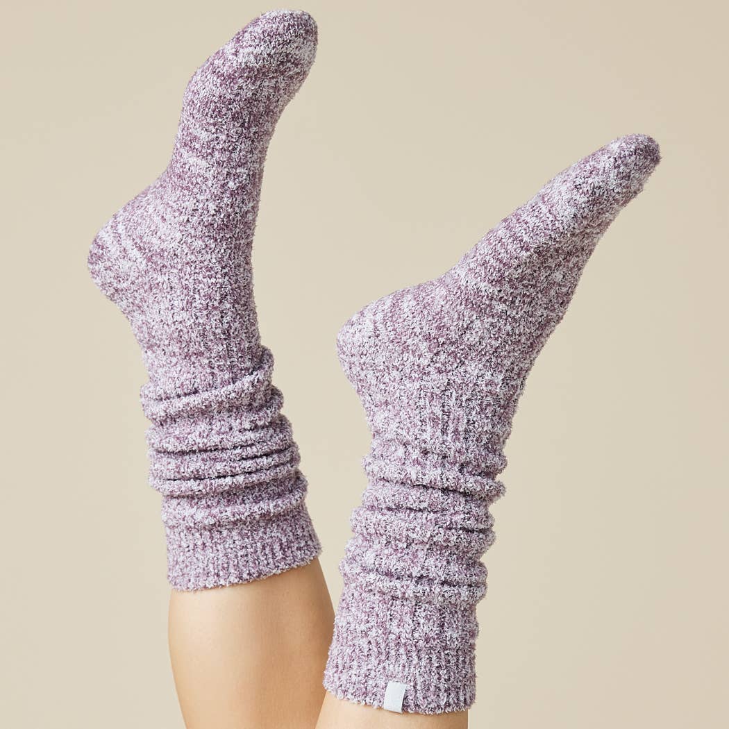 Women's Heather Espresso Slouchy Marshmallow Socks