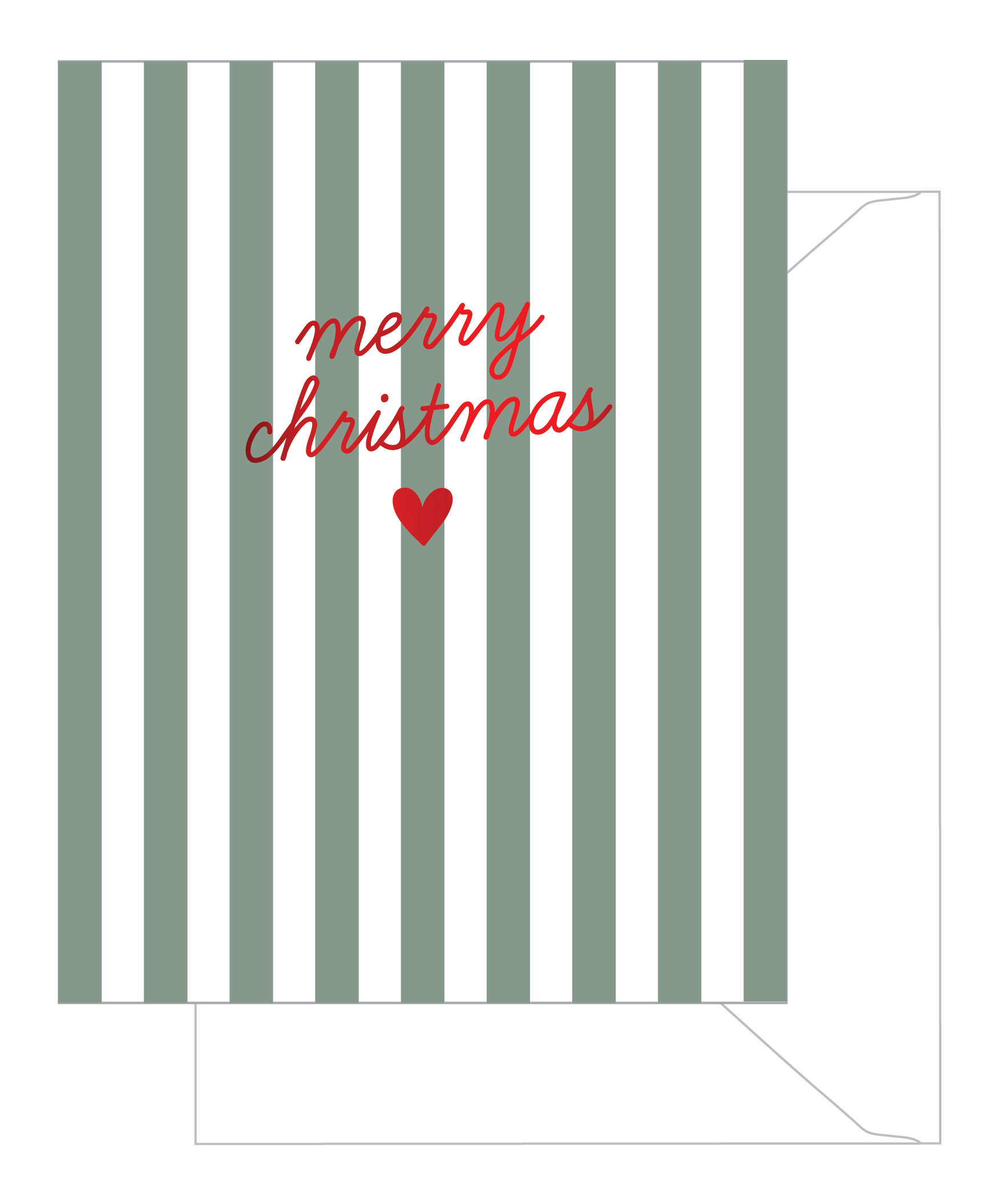 Striped Merry Christmas Card