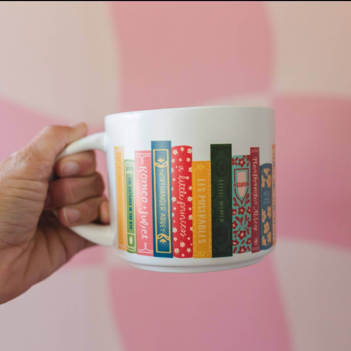 Book Stack Ceramic Mug