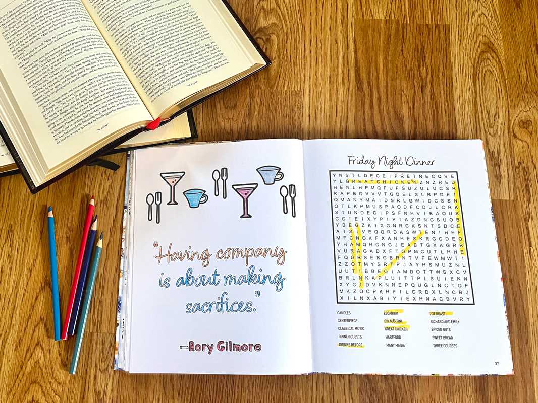 Gilmore Girls Word Search, Quips, Quotes and Coloring Book