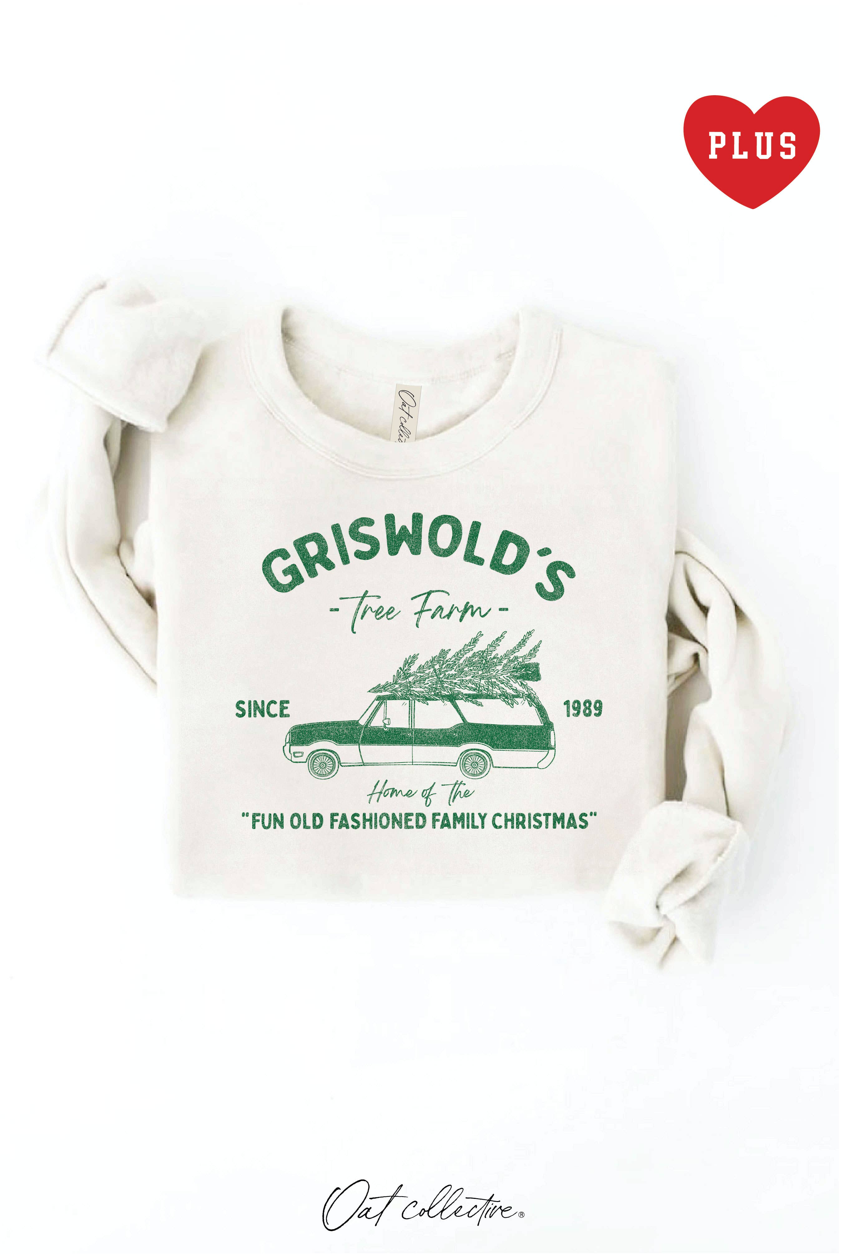 Griswold Tree Farm Sweatshirt-Vintage White