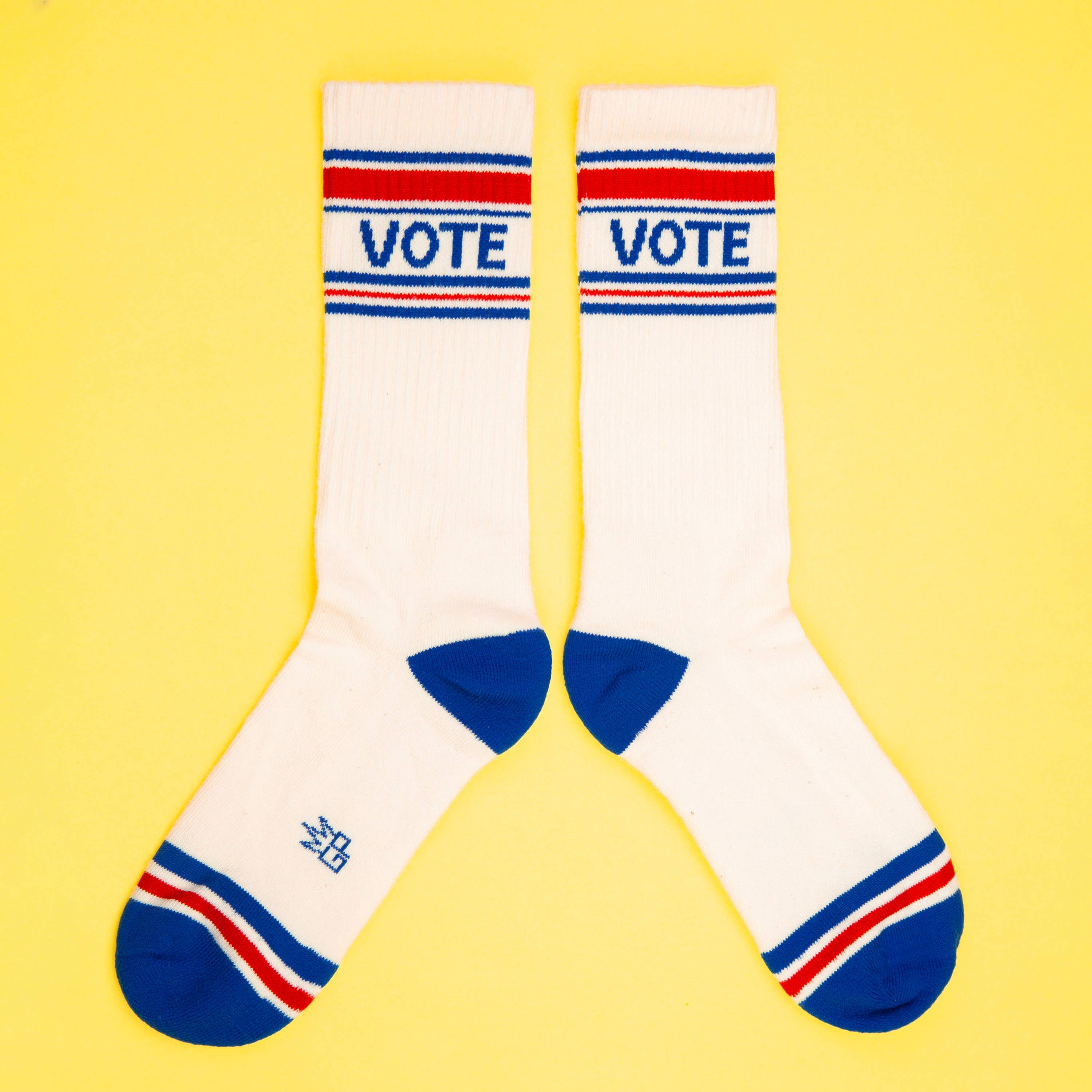 Vote - Natural Gym Crew Socks