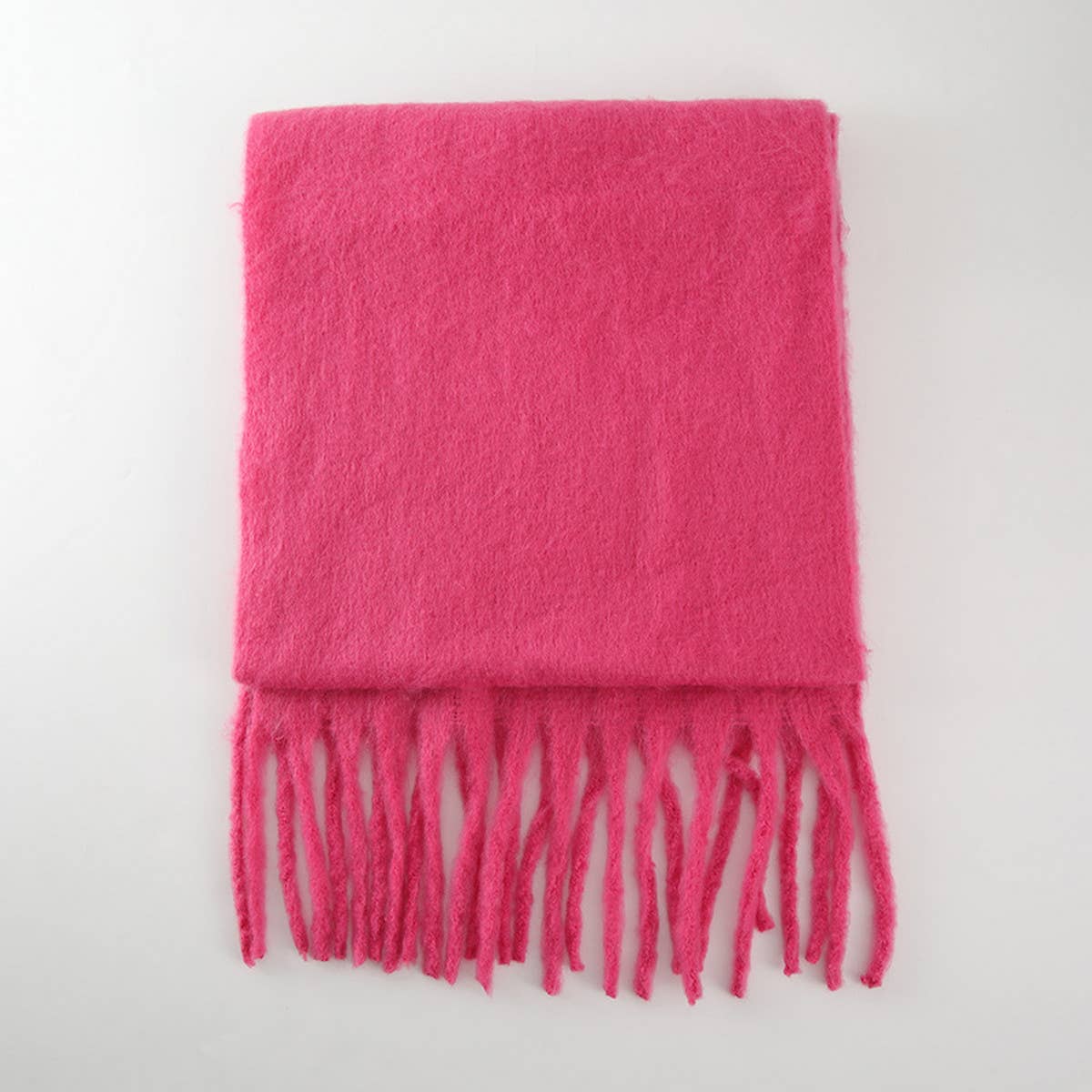Black Soft Mohair Feel Scarf