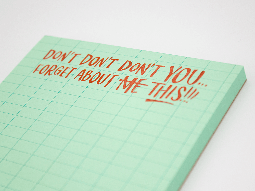 Don't You Forget About This Risograph Notepad