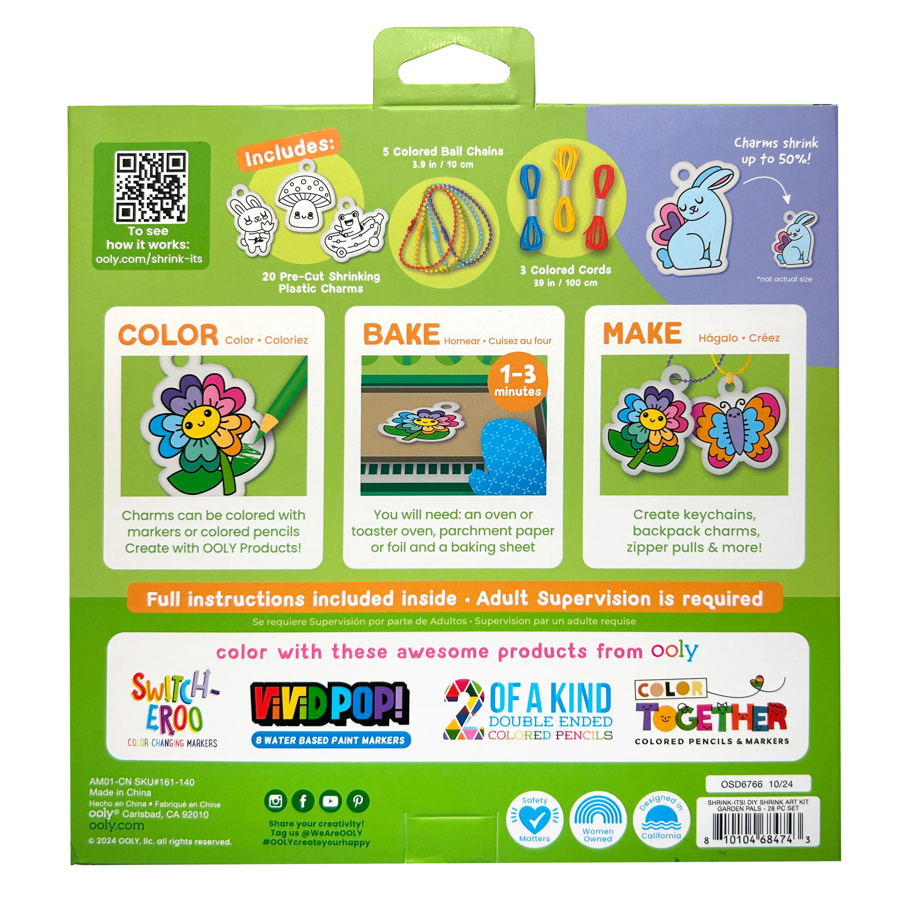 Shrink-Its!: D.I.Y. Shrink Art Kit - Garden Pals (28 PC Set)