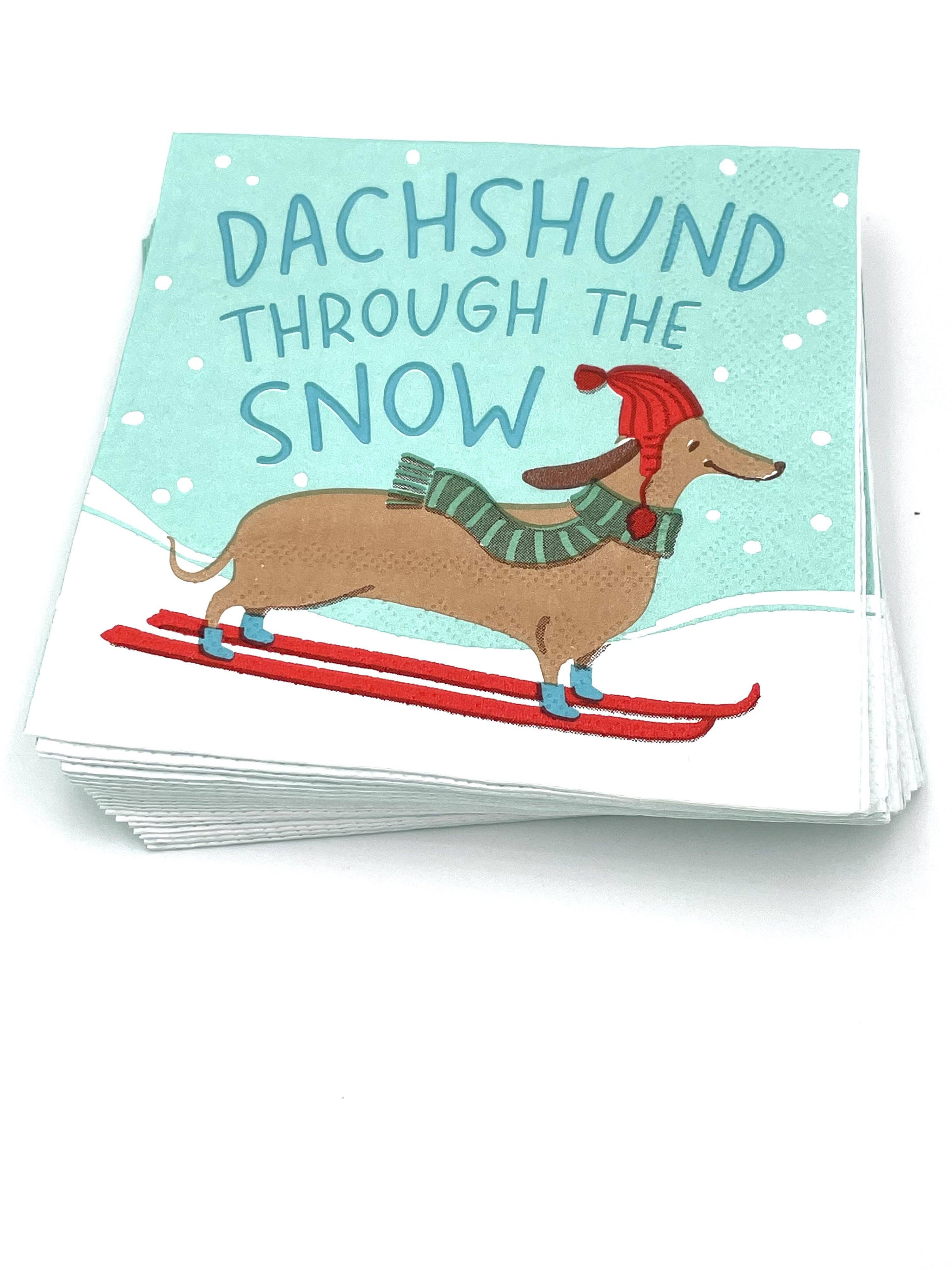 Daschund Holiday Cocktail Napkins
