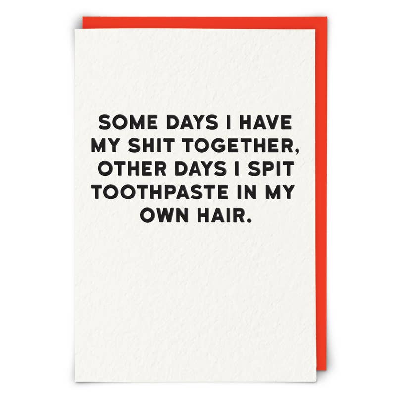 Toothpaste Greeting Card