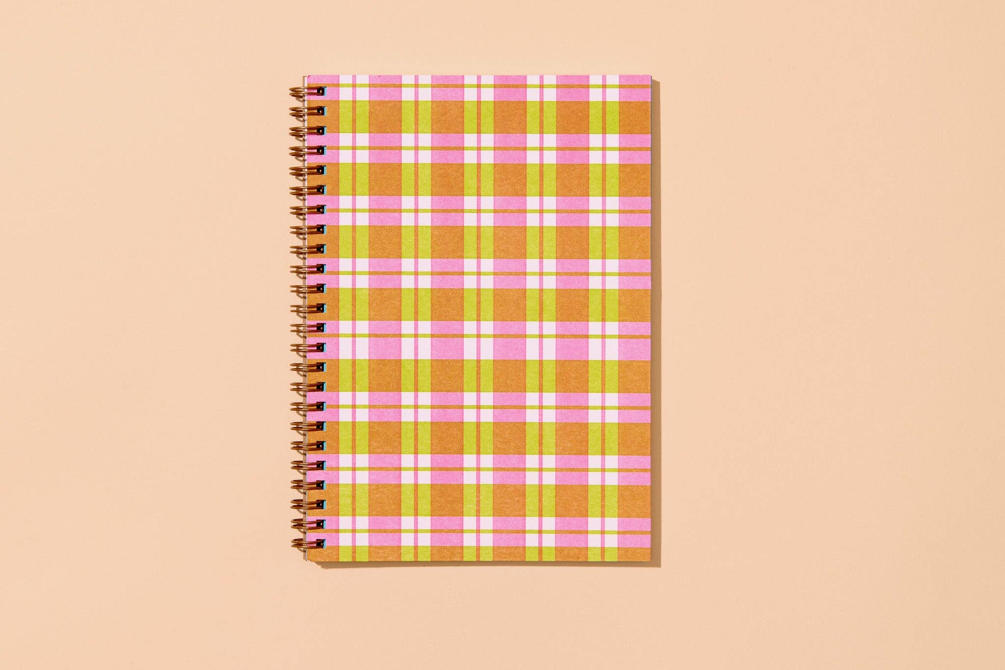 Gingham A5 Spiral Notebook