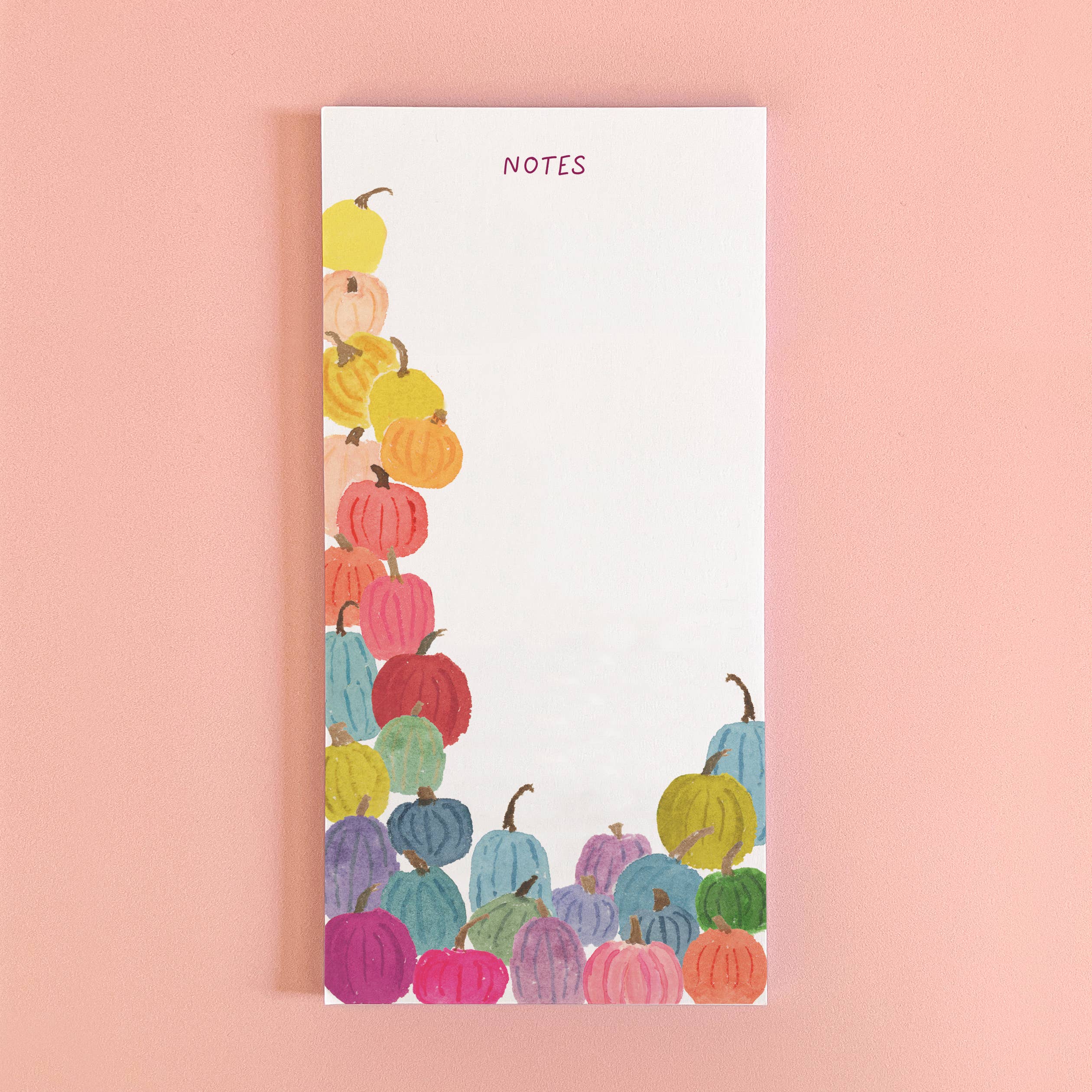 Colorful Pumpkin Notepad | Fall Pumpkin Notes Pad | 4"x8"