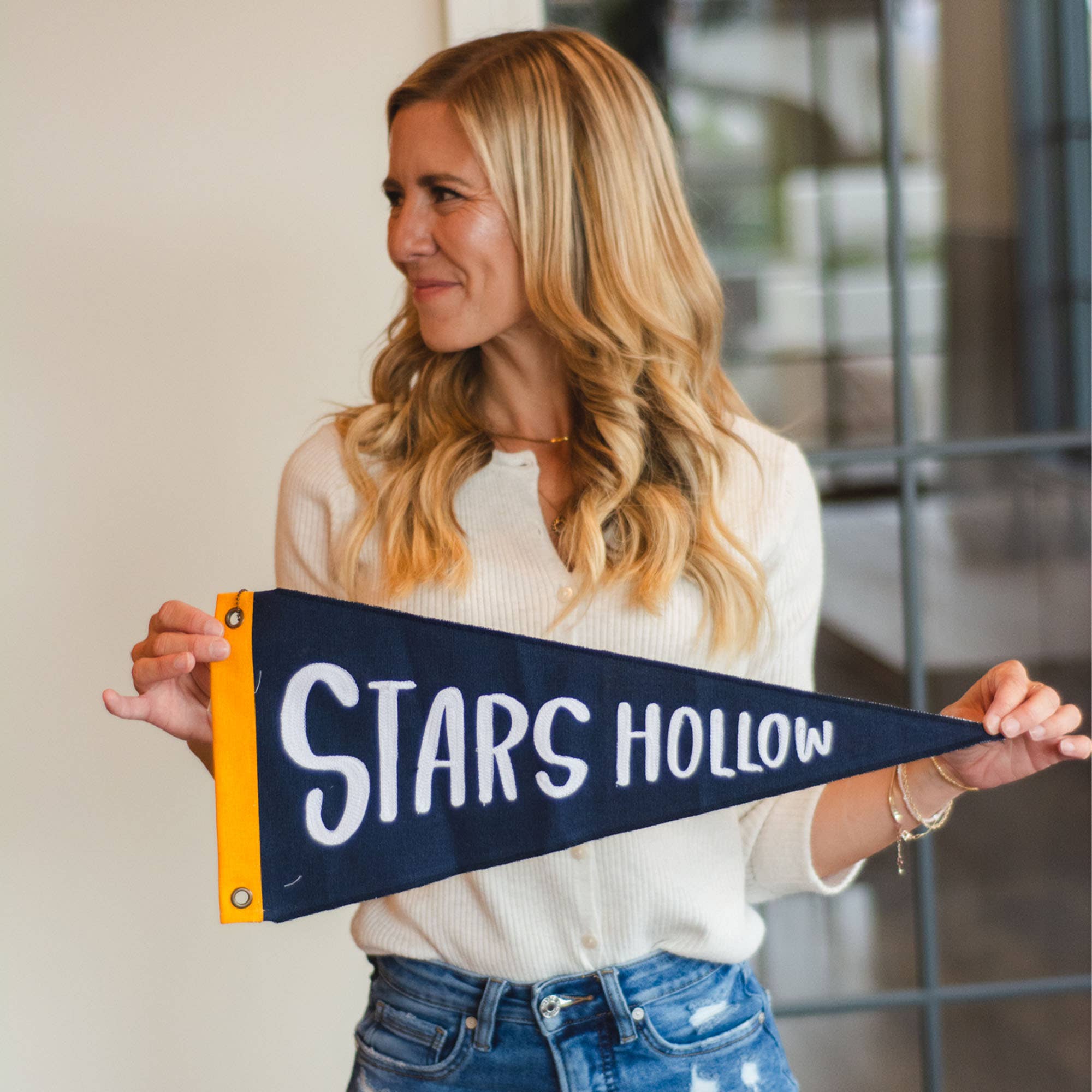 Stars Hollow Pennant Flag Canvas Wall Banner