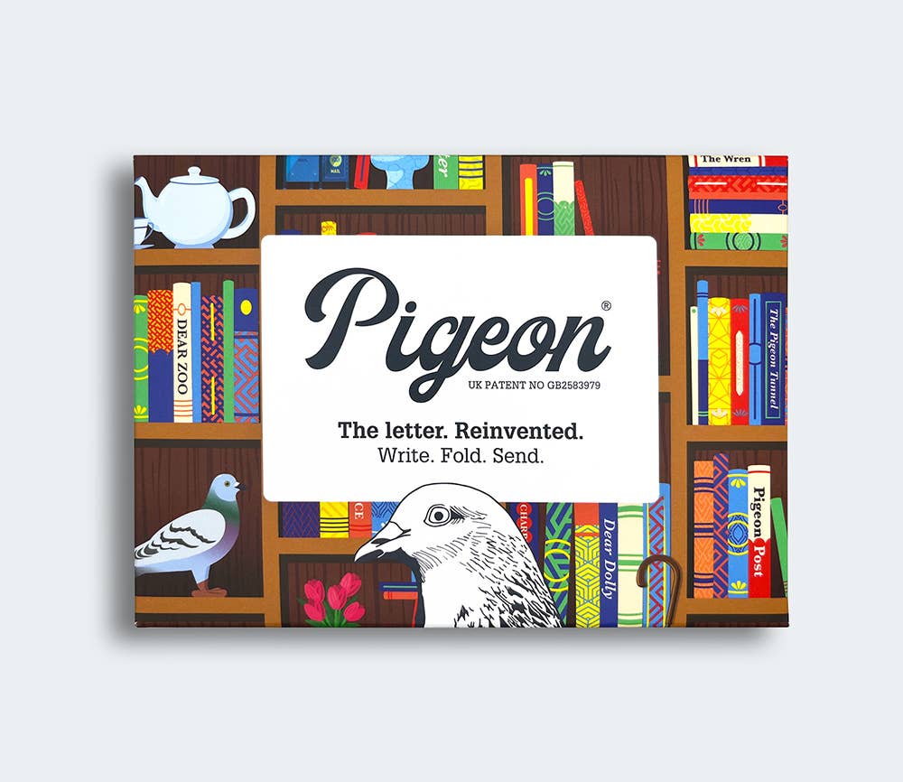 Bookstore Pigeon Folding Stationery Letter Pack, Pack of 6