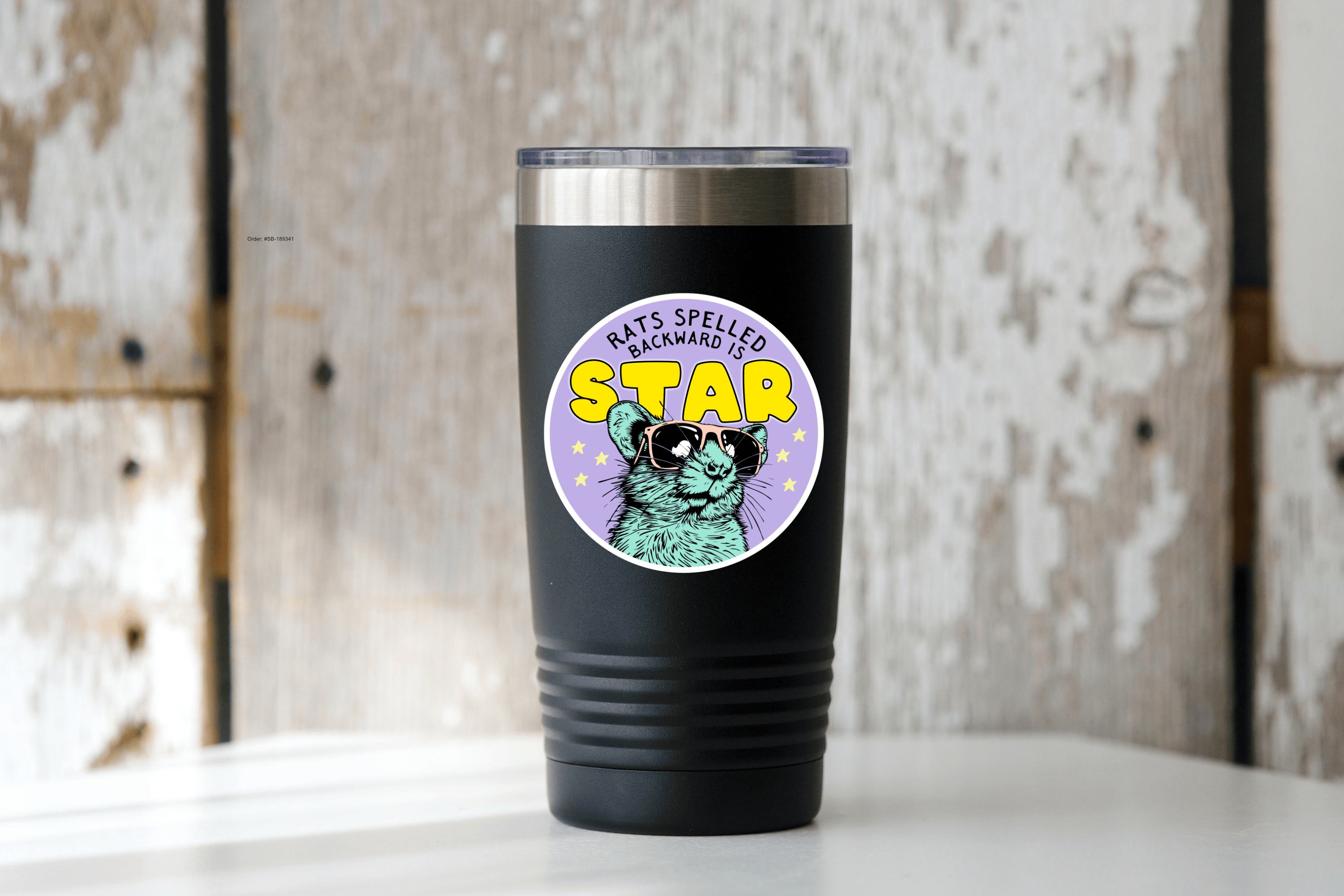 RATS Spelled Backward is STAR Sticker - mouse, pet shop