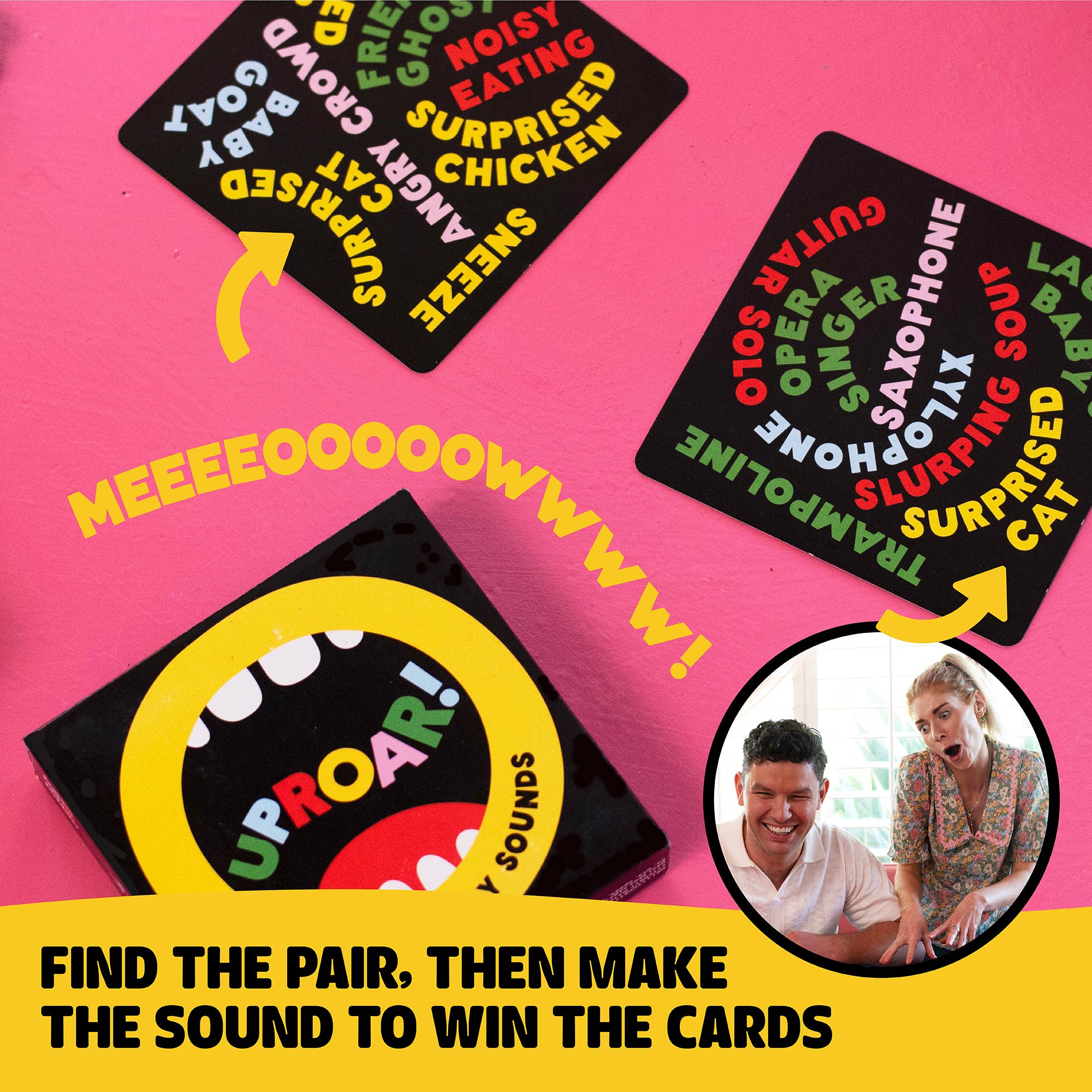Uproar - A Card Game of Silly Sounds for the whole family.