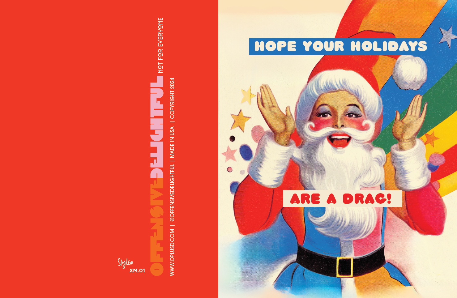 Drag Christmas Holiday Card