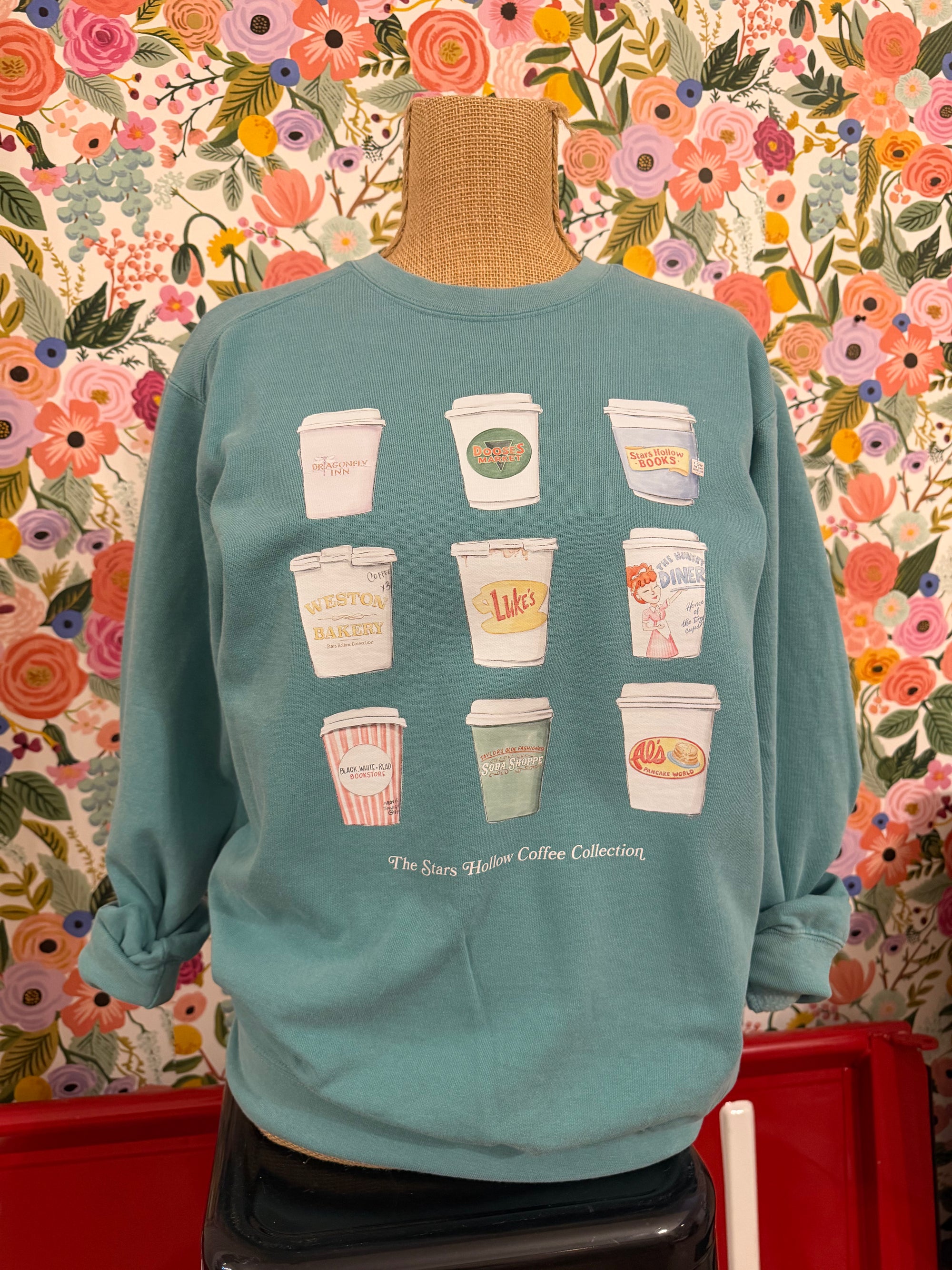 GG Inspired To Go Coffee Teal Sweatshirt