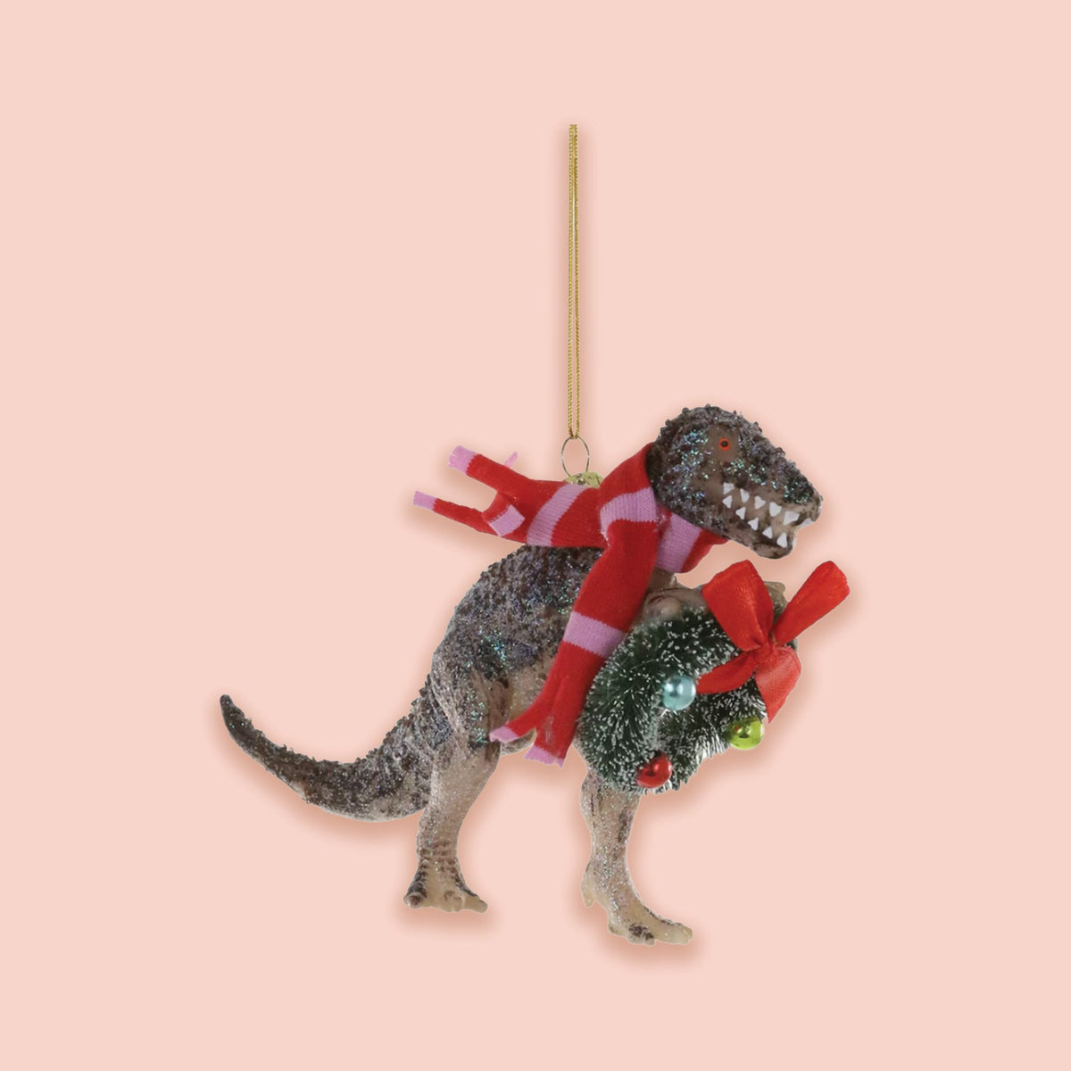 Festive T-Rex Ornament