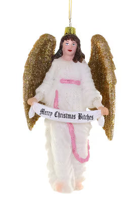 Merry Christmas Bitches Angel Ornament