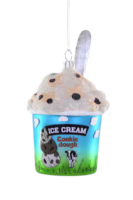 Cookie Dough Ice Cream Ornament