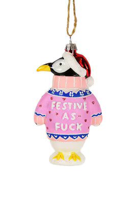Festive AF Penguin Ornament
