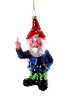 Middle Finger Gnome Ornament