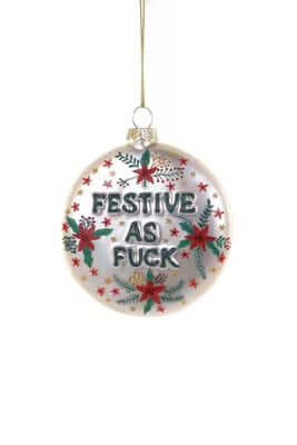 Festive as F Ornament