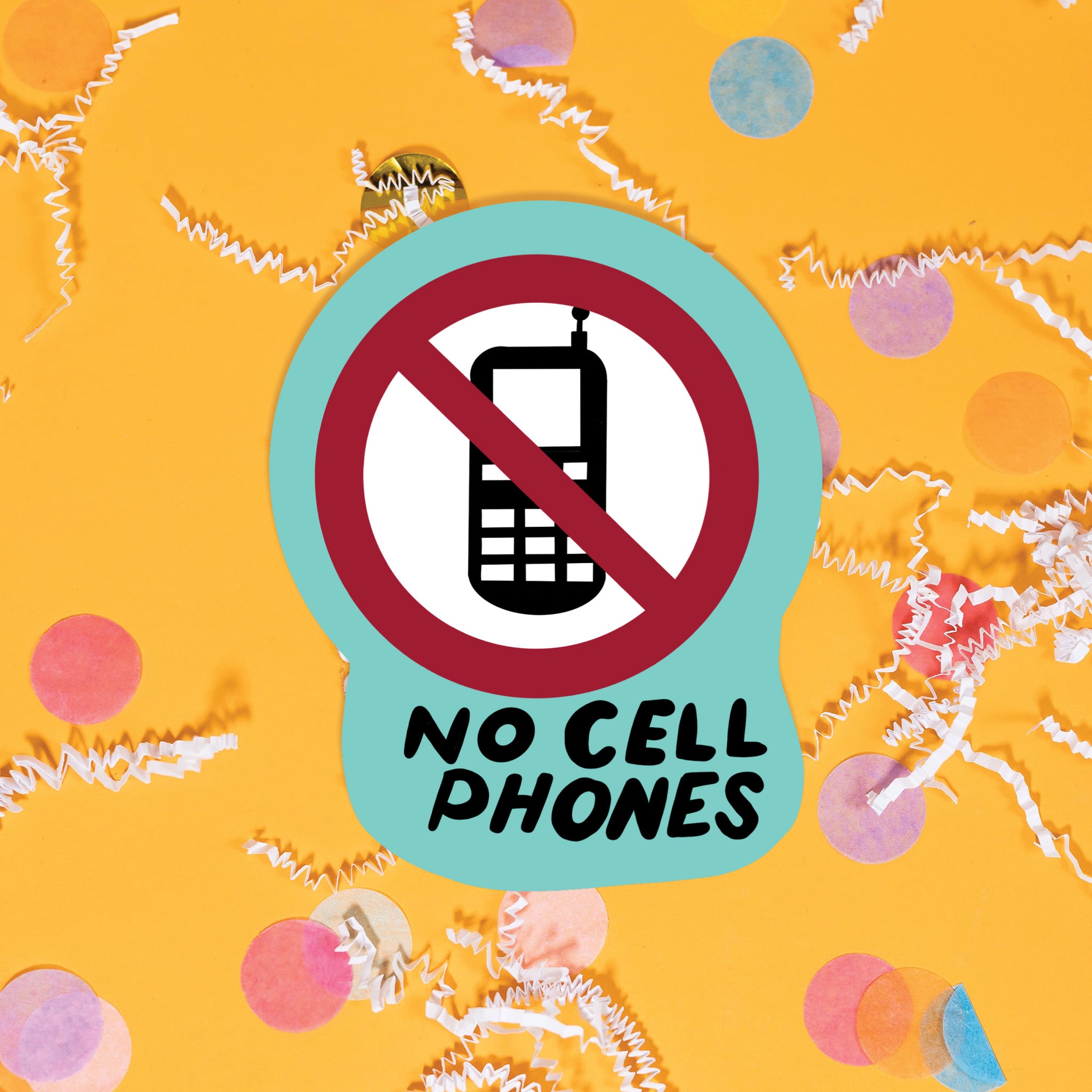 Gilmore Girls Inspired No Cell Phones Decal Sticker