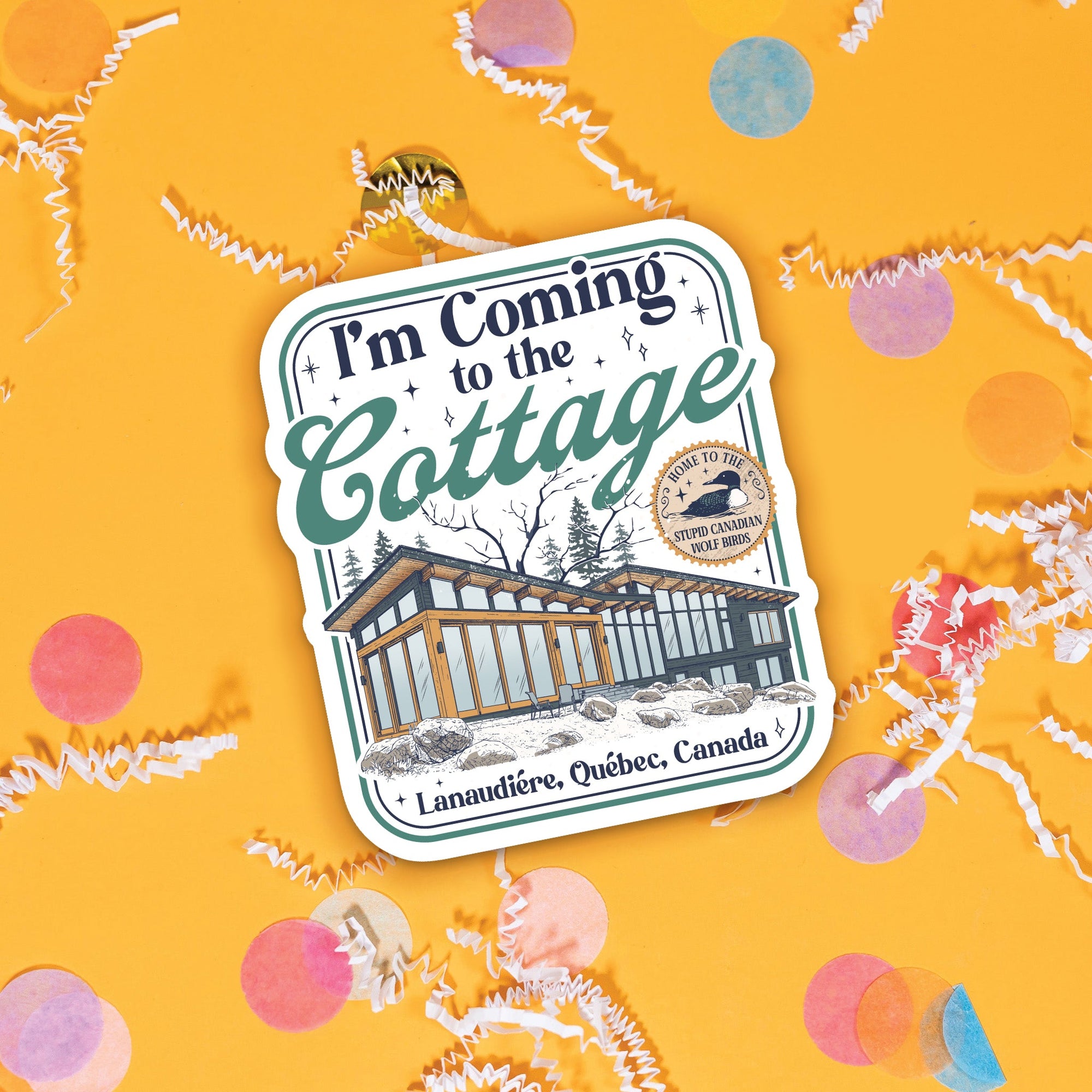 I'm Coming to the Cottage Sticker