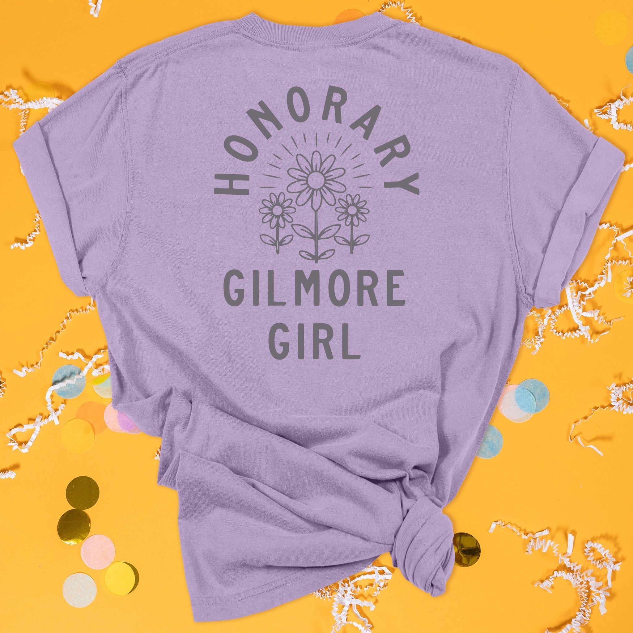 GG Inspired Orchid & Charcoal Honorary Gilmore Girl Tee