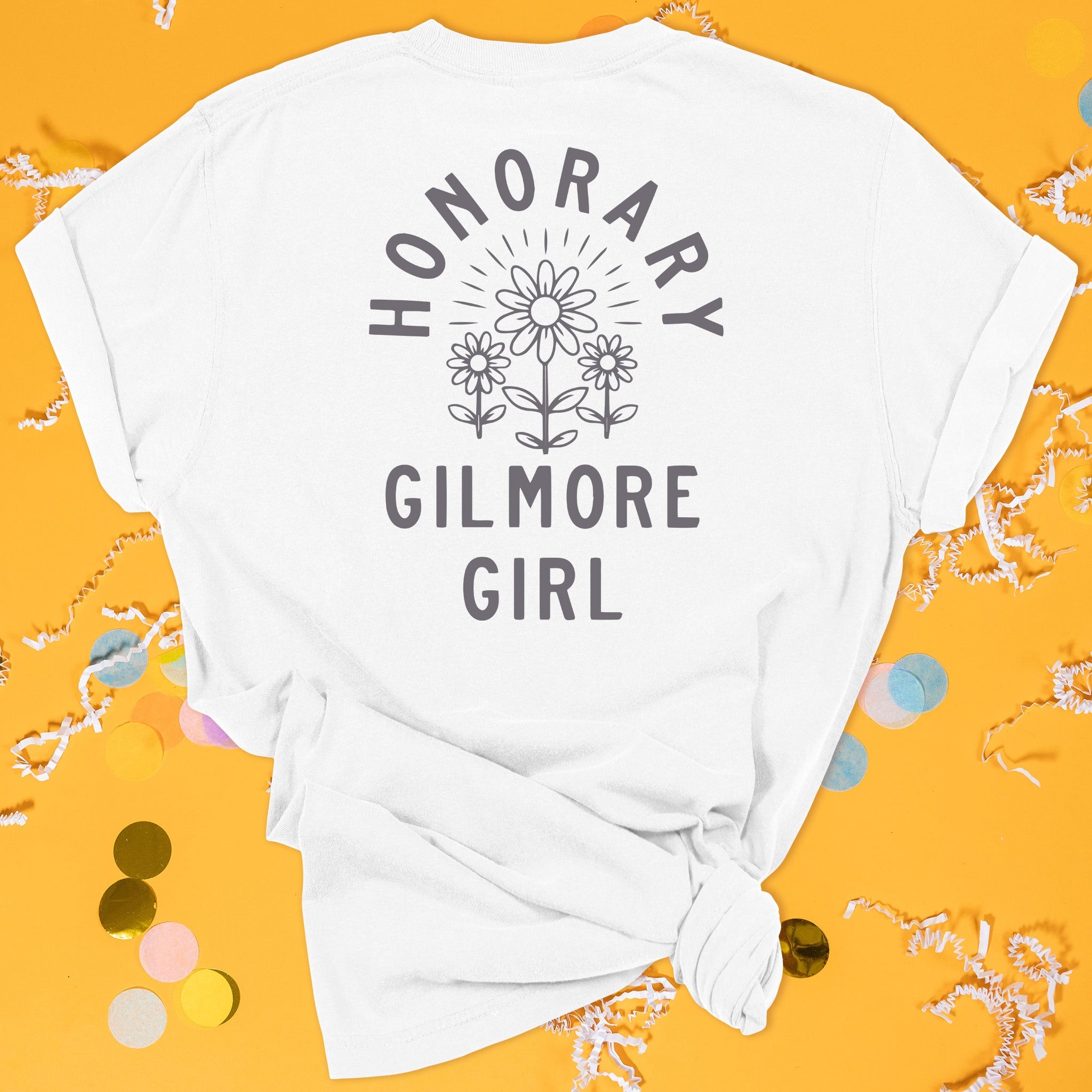 GG Inspired White & Charcoal Honorary Gilmore Girl Tee