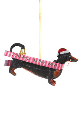 Dachsund All The Way Ornament