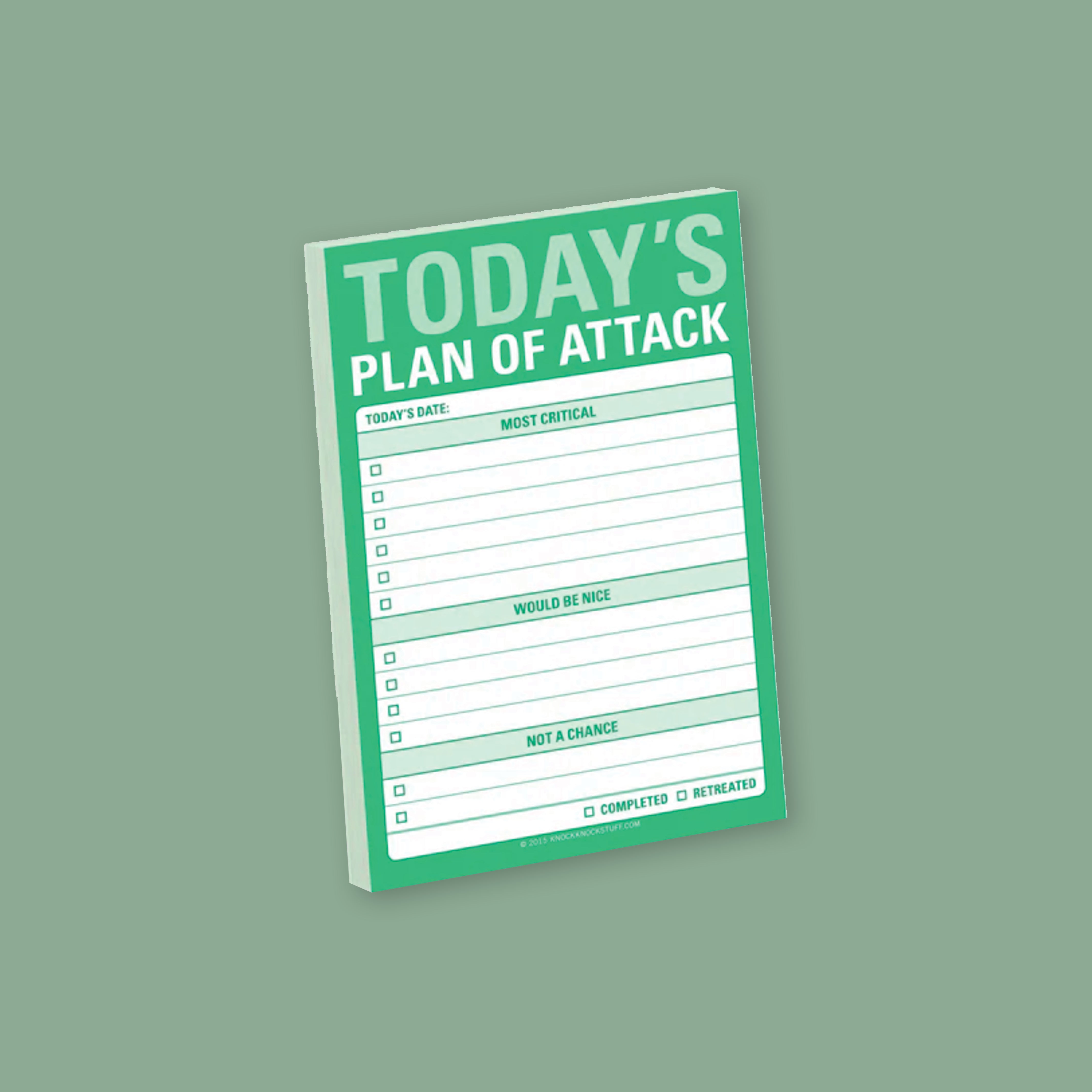 Today's Plan of Attack Great Big Sticky Notes – Snark Gifts