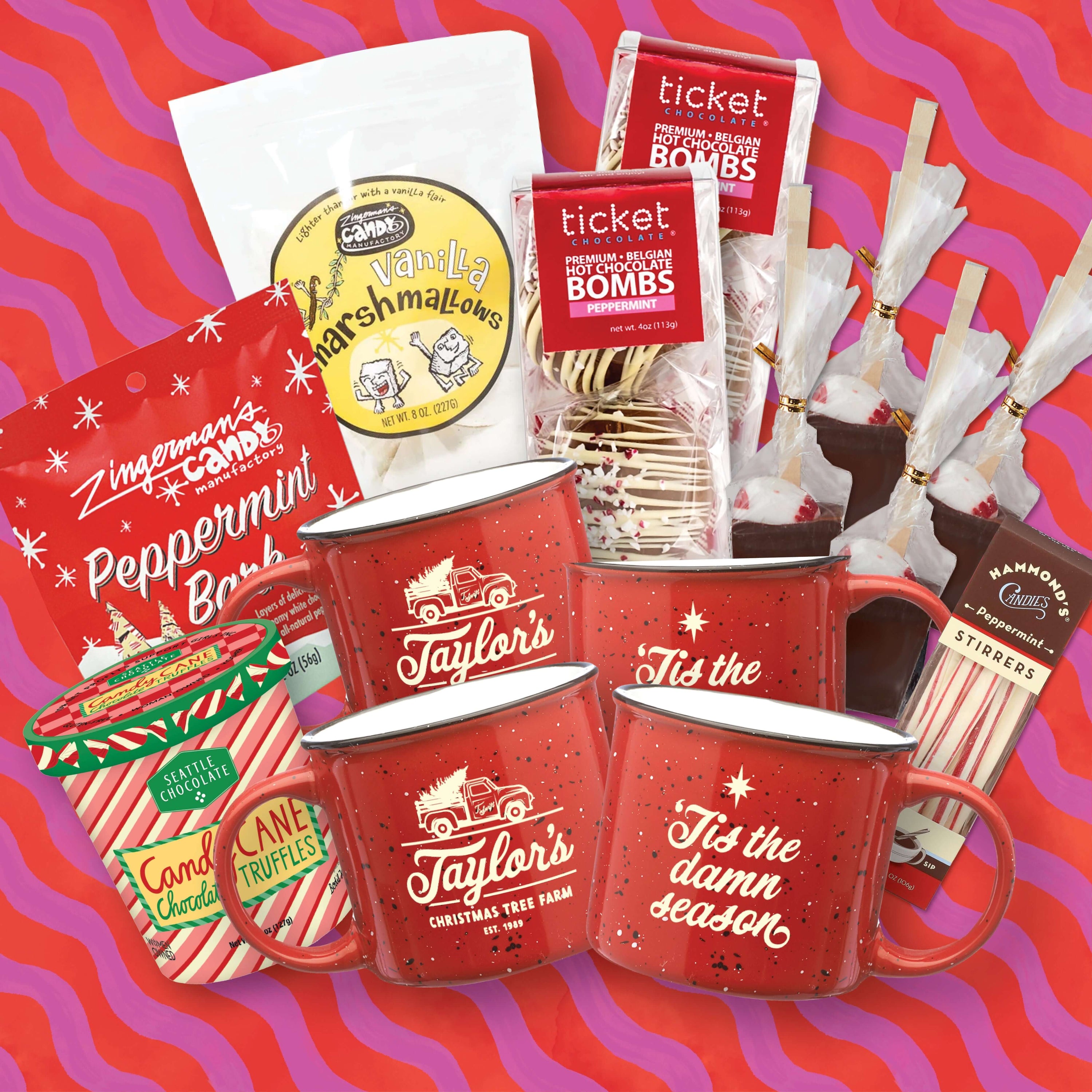 Tis the Damn Season Cocoa + Mug Bundle for Four