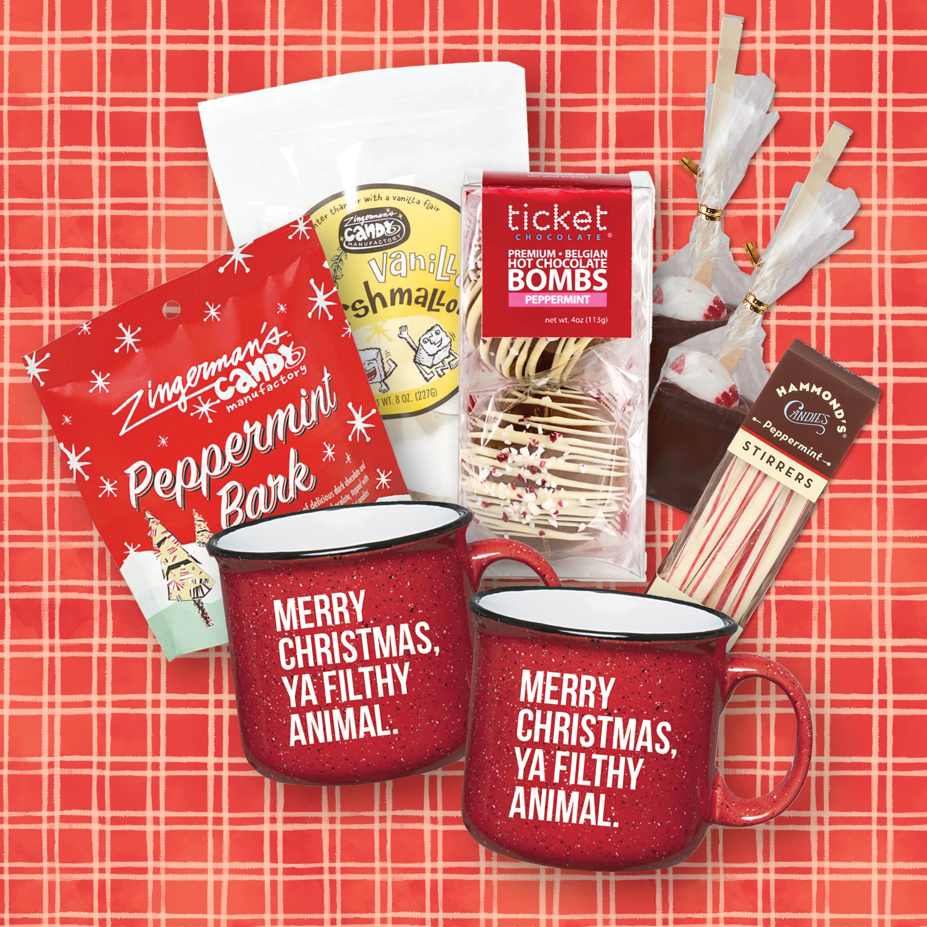 Merry Christmas Ya Filthy Animal Cocoa + Mug Bundle for Two