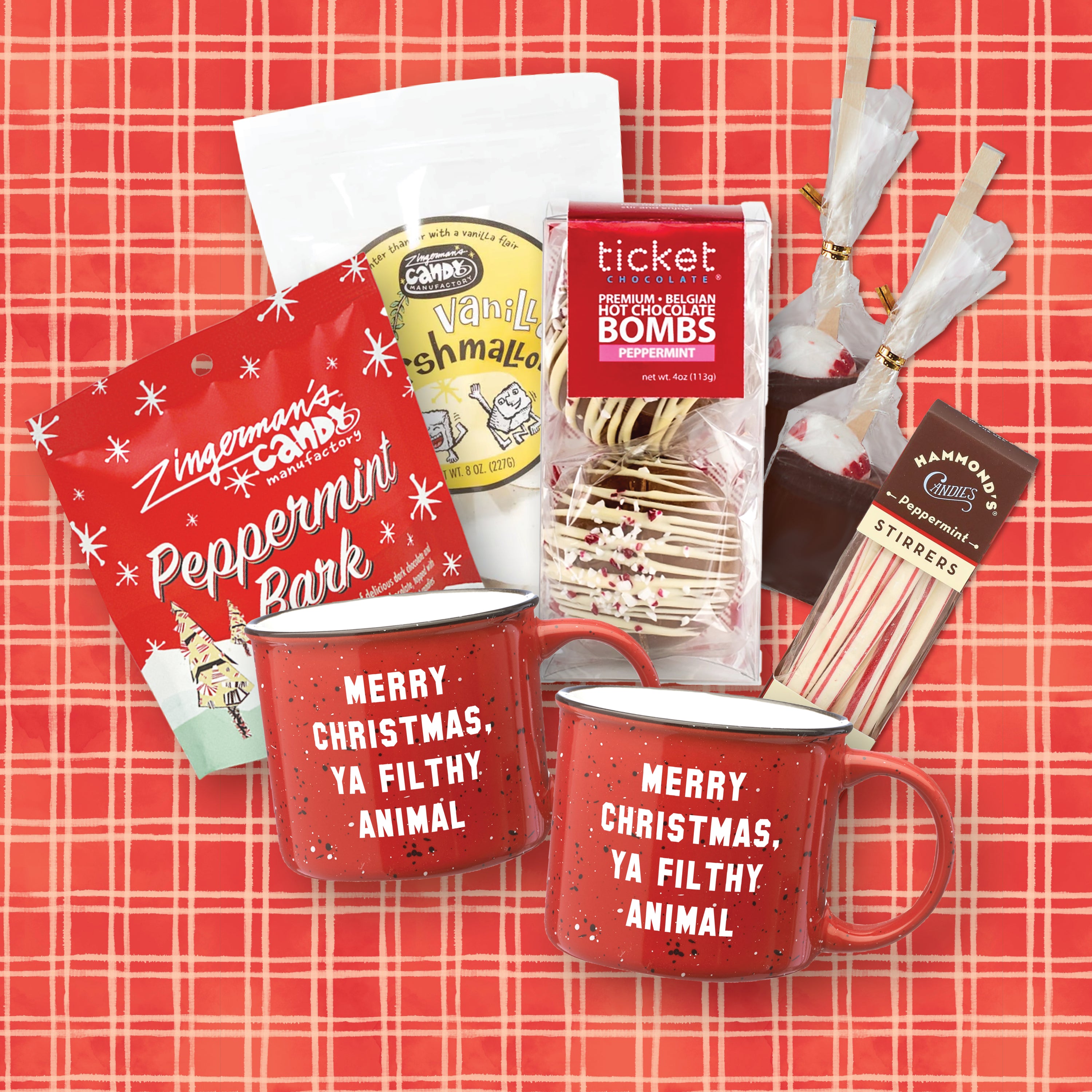 Merry Christmas Ya Filthy Animal Cocoa + Mug Bundle for Two