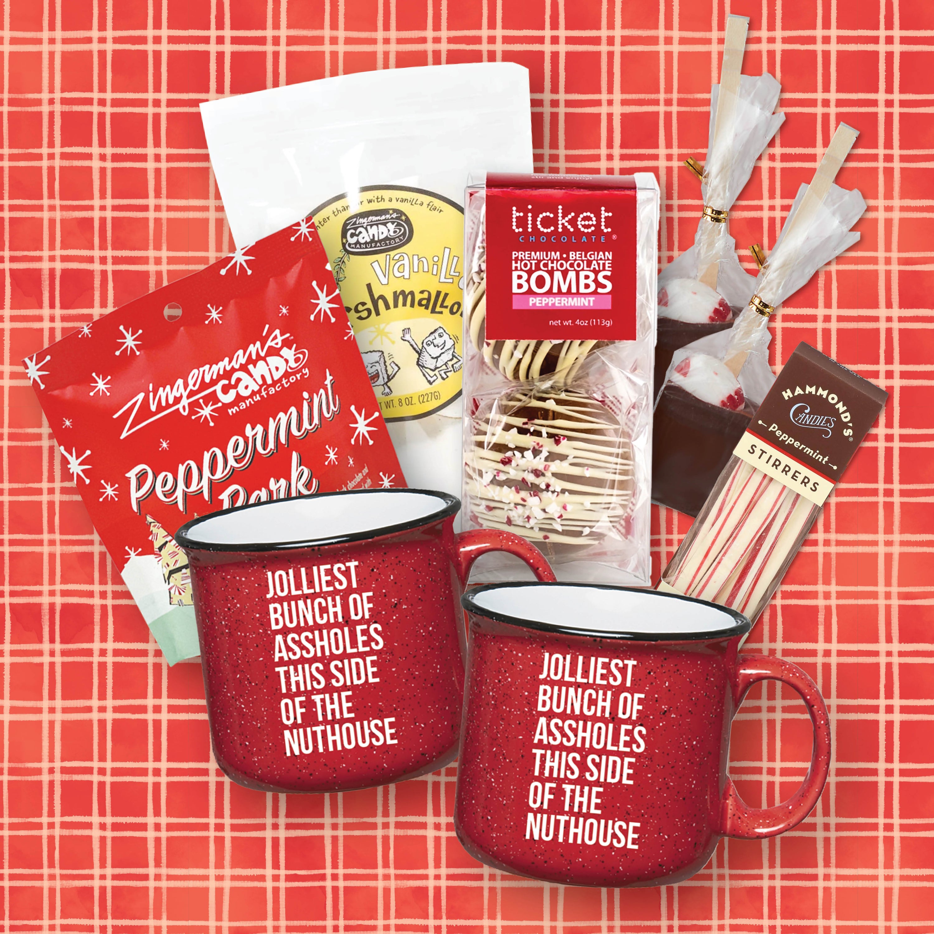 Jolliest Bunch of Assholes Cocoa + Mug Bundle for Two