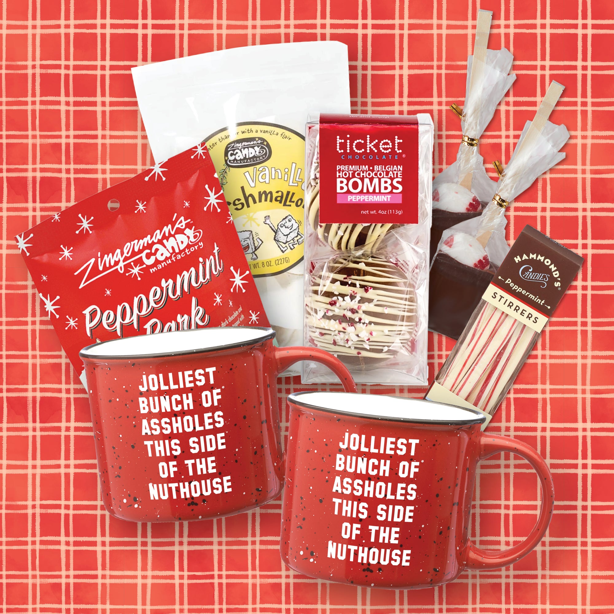 Jolliest Bunch of Assholes Cocoa + Mug Bundle for Two