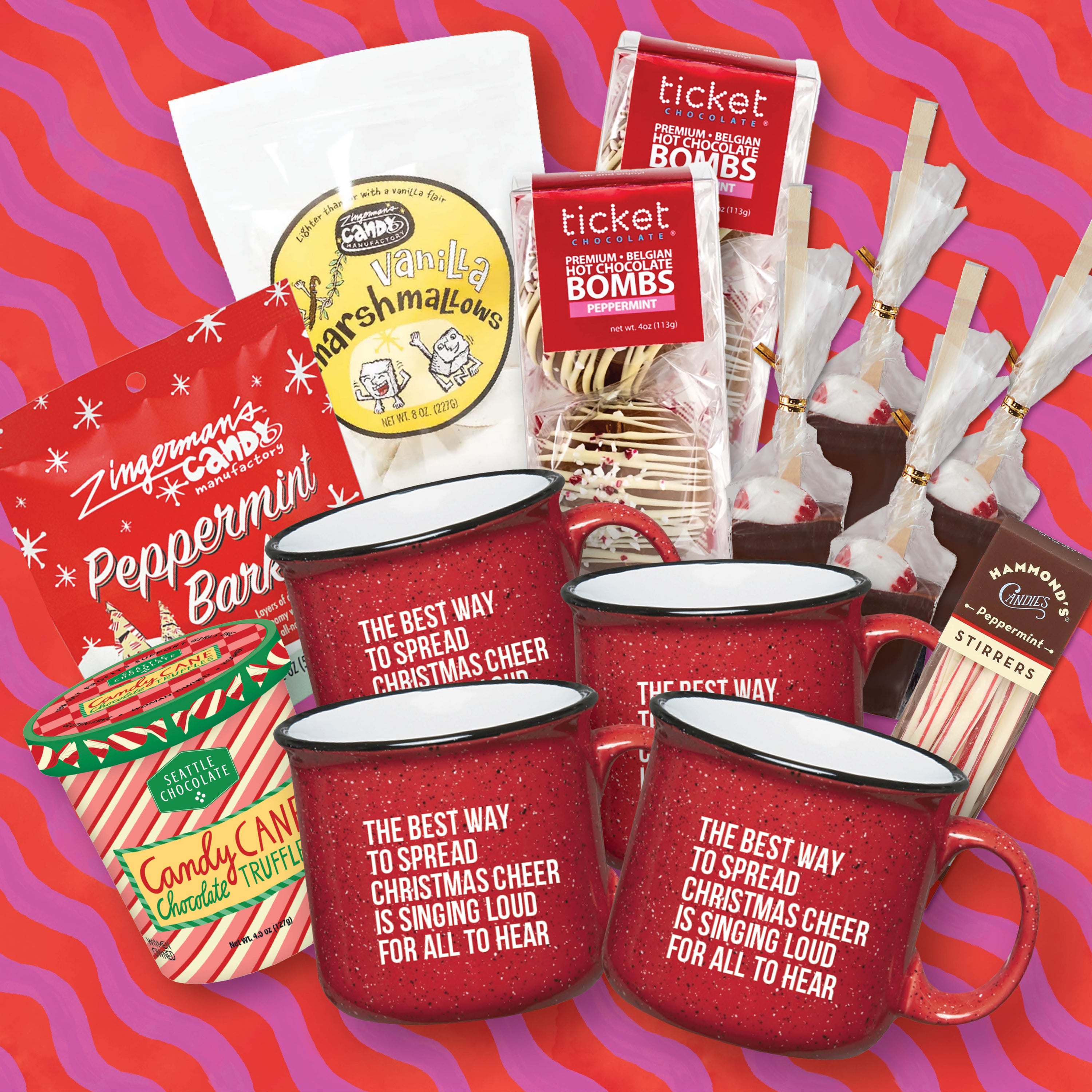 Spread Christmas Cheer Cocoa + Mug Bundle for Four