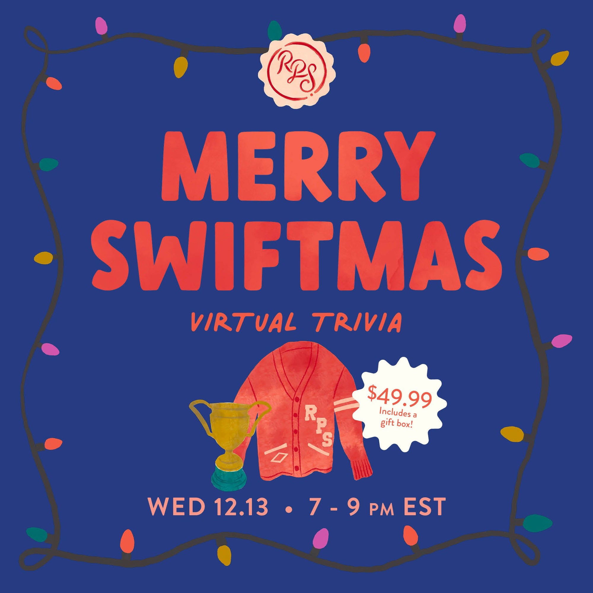 Merry Swiftmas Taylor Themed Virtual Trivia & Gift Box