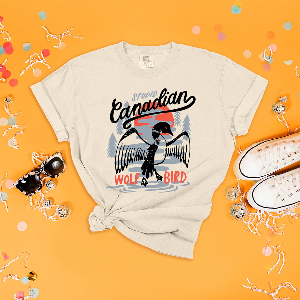 Heated Rivalry Inspired Stupid Canadian Wolf Bird Tee