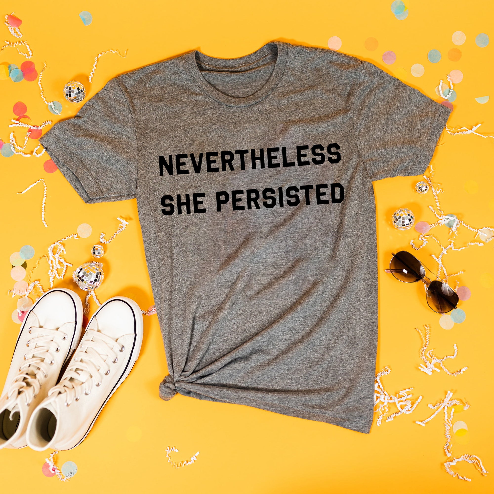 Nevertheless She Persisted Heather Grey T-Shirt