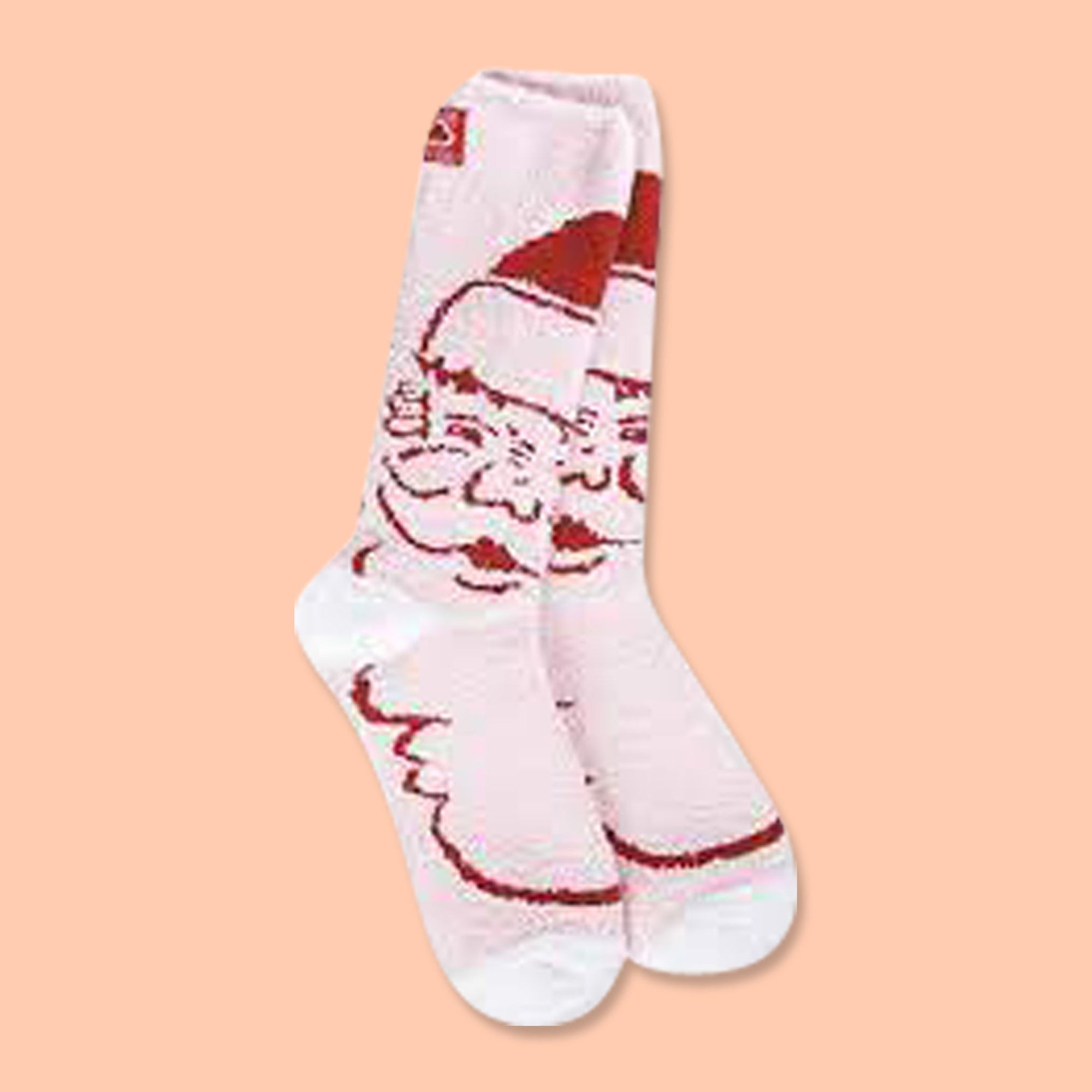 Holiday Pink & Red Santa World's Softest Sock