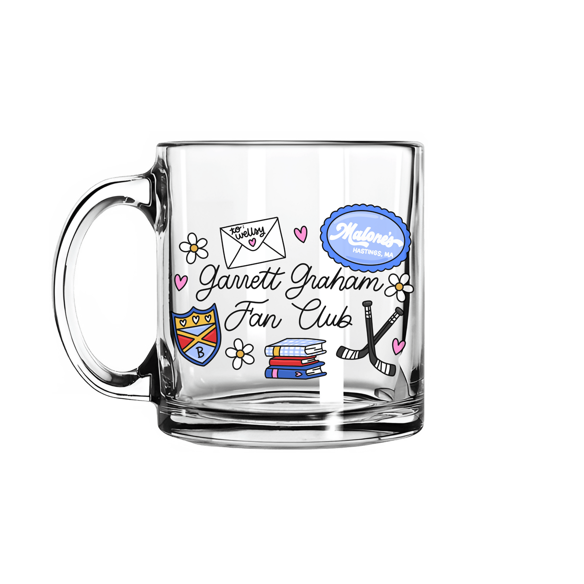 Garrett Graham Fan Club Glass Mug | Off Campus Inspired 