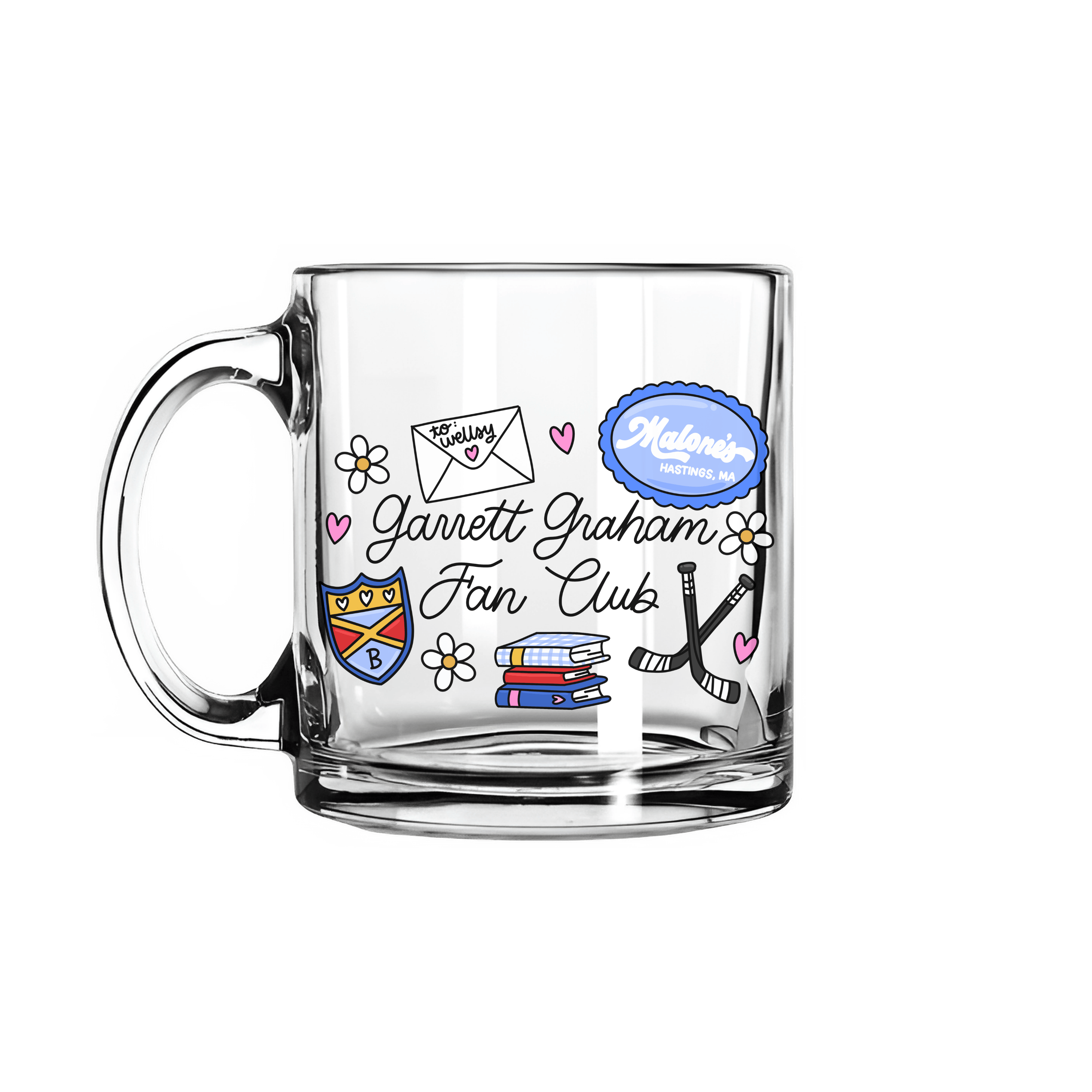 Garrett Graham Fan Club Glass Mug | Off Campus Inspired 