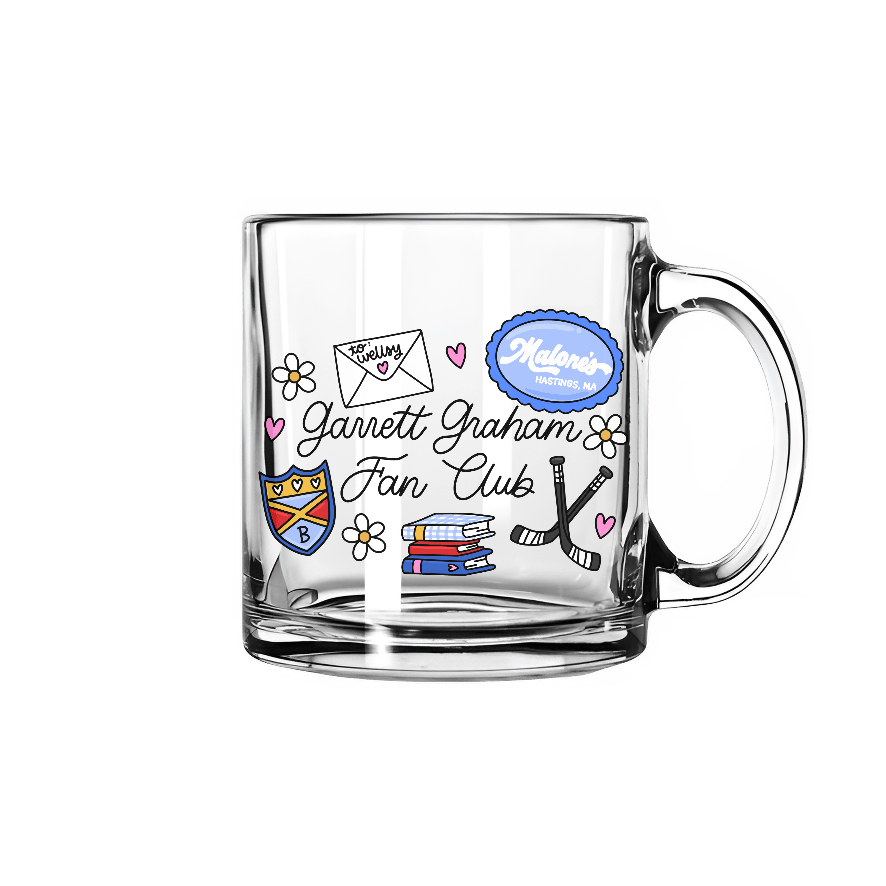 Garrett Graham Fan Club Glass Mug | Off Campus Inspired 