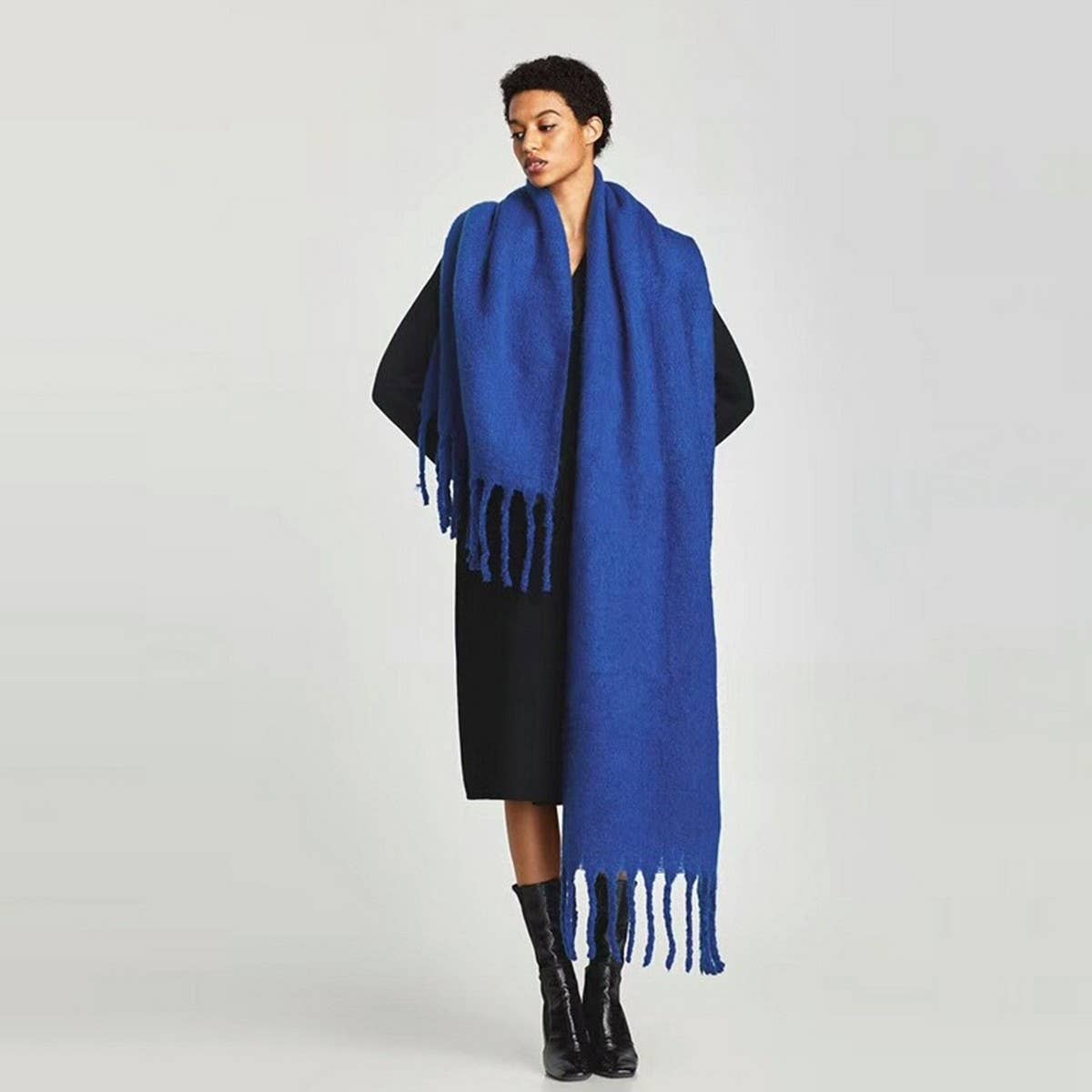 Green Classic Fringe Scarf