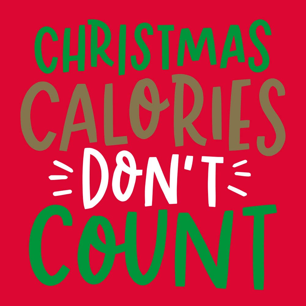 Christmas Calories Don't Count Holiday Cocktail Napkins