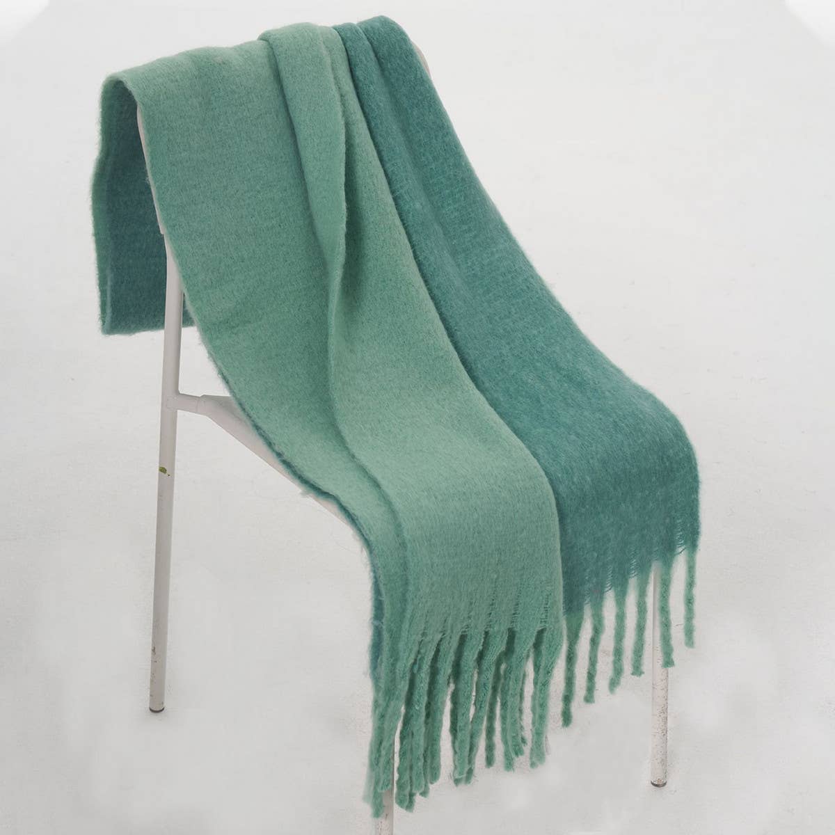 Yellow Double Color Faux Cashmere Scarf